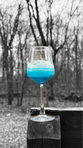 Ocean inspired long stem glasses